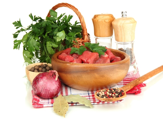 fresh ingredients on table